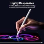 JAMJAKE 5 Mins Fast Charging Stylus Pen for iPad 2018-2025,Palm Rejection Pencil for Apple iPad Compatible with iPad 6/7/8/9/10/11,iPad Air 3/4/5/M2/M3,iPad Pro 11"/12.9"/M4,iPad mini 5/6/7 - Imagen 3