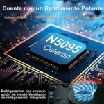 Ruzava Laptop 15.6 Inch Celeron N5095 2.9 GHz Win11 Pro 8GB 256GB SSD Expansion 1TB 5G WiFi BT4.2 HDMl USB 3.0 Portable with Wireless Mouse and Spanish Keyboard Membrane – Gray-003 - Imagen 4