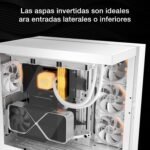 be quiet! Light Wings 140mm PWM Reverse White Fan, 7 Inverted Fan Blades, High Airflow, Inverted Blades, for Side or Bottom Inputs, ARGB Lighting Multiple Colors - Imagen 4