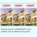 Portable Scanner, Portable Scanner for Photographs, A4 Documents, Images, Receipts, Books, JPG PDF Format, 900 PPP, Portable Business Scanning, Document Scanners - Image 6