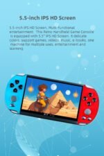 Retro Game Console with 5.5" HD IPS Screen, Compatible with Multiple Emulators, MP3/MP4 Player and TV Connection, Ideal for Adults, Birthdays (Blue) - Image 3