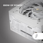 Mars Gaming MPB850SIM, ATX 850W Full Modular Power Supply, 7 Years Warranty, 80Plus Bronze 230V EU, 90% Efficiency, SI Extreme Silence 140mm Fan, AI2-RPM, DC-DC and SMD Technologies, White - Image 3