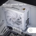 Mars Gaming MPB850SIM, ATX 850W Full Modular Power Supply, 7 Years Warranty, 80Plus Bronze 230V EU, 90% Efficiency, SI Extreme Silence 140mm Fan, AI2-RPM, DC-DC and SMD Technologies, White - Image 5