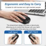 Rechargeable Bluetooth Mouse, Portable Wireless Mouse with Dual Modes BT5.1 and 2.4G, Ultra-thin Silent Mouse Compatible with MacBook, PC, Laptop, Tablet and Chromebook (Black) - Image 6