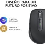 Logitech MX Anywhere 3S Compact Wireless Mouse, Fast Scrolling, 8K dpi, Silent Clicks, Programmable Buttons, USB C, Bluetooth, Windows PC, Linux, Chrome, Mac, Graphite - Imagen 10