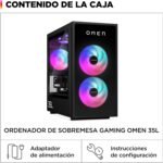 HP OMEN 35L GT16-0067ns Gaming Desktop (AMD Ryzen 7 8700F Processor, 32GB DDR5 RAM, 1TB PCIe Gen4 SSD, NVIDIA GeForce RTX 5070 12GB, FreeDOS) - Black - Imagen 5