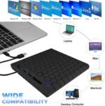 External CD DVD Drive for Laptop USB 3.0 and Type-C Optical DVD Drive ROM Burner Rewriter for Laptop PC Mac OS MacBook WindowsXP /2003, Win 7/8/8.1/10,Vista,Linux,Mac 10 OS System - Image 4