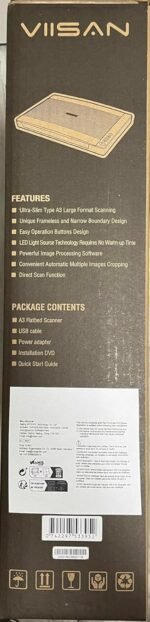 viisan VF 3240 Flatbed Scanner DIN A3 Max Resolution 2400 x 2400 dpi Includes Viiscan Software for Windows and Mac - Image 4