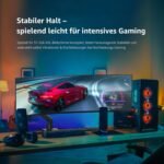 BEWISER Monitor Stand for 1 Screen 34-57", Ultra Wide, Curved, Height Adjustable with Tilts, Swivel, Heavy Duty Gas Spring 5-20kg, VESA 75x75/100x100, Black - Imagen 7