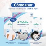 Natulim Washing Machine Detergent Strips (180 Washes) – Includes Softening Effect, Eco-Friendly, Hypoallergenic, Zero Waste, Made in Spain – Clean and Soft Clothes Without Dirting the Planet - Imagen 4