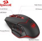 Redragon M690-1 Wireless Gaming Mouse with DPI Change, 2 Side Buttons, 2400 dpi, Ergonomic Design, 8 Buttons, Black - Imagen 4