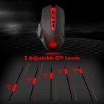 Redragon M690-1 Wireless Gaming Mouse with DPI Change, 2 Side Buttons, 2400 dpi, Ergonomic Design, 8 Buttons, Black - Imagen 6