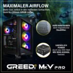 Greed® MK5 Pro - Gaming PC - Intel Core i9-12900KF + Nvidia Geforce RTX 5080 16GB - Ordinateur RGB Rapide + 4K & Raytracing Computer - 5.2 GHz - 32 GB DDR5 RAM - 2TB SSD - WLAN + Win 11 - Image 5