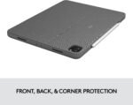 Logitech Combo Touch iPad Pro 12.9-inch (5th, 6th gen - 2021, 2022) Keyboard Case - Detachable Backlit Keyboard with Kickstand, Click-Anywhere Trackpad, Smart Connector - Oxford Gray; USA Layout - Imagen 4