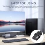 Cable iec C13 2m Power Cable for PC Screen Computer, Computer Monitor, LG Vizio TV, Epson Printer Beamer Projector Ion Pathfinder Guitar Amplifier Speaker – Black - Imagen 3