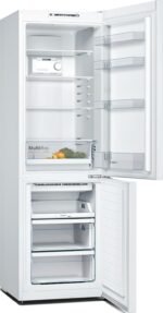 Bosch - Combi Refrigerator, 60 cm, Series 2, NoFrost, LED Lighting, MultiAirFlow, White, KGN36NWEA - Imagen 4