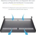 StarTech.com 1U Ventilated Shelf Tray for 19 Inch Server Rack Cabinet - 254mm Depth - 20kg - Image 6
