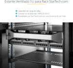 StarTech.com 1U Ventilated Shelf Tray for 19 Inch Server Rack Cabinet - 254mm Depth - 20kg - Image 8