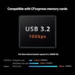 PGYTECH CFexpress Card Reader Type A/SD/Micro SD 10Gbps USB 3.2 Gen2, Support CFexpress Type A/SD/TF Cards, Compatible with Cameras/Phones/Drones/Action Cameras (Moss Green) - Imagen 4