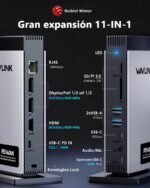 WAVLINK Laptop Docking Station Triple Display (Single 8K@30Hz/4K@144Hz), USB C Dock 125W PD3.1 Pass-Through, 2*DP, HDMI, Ethernet, SD/TF, for Windows, Macbook M1/M2/M3/M4 - Image 3