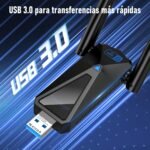 5400Mbps USB WiFi Adapter for PC, WiFi 6 Tri-Band Receiver 6GHz/5GHz/2.4GHz, 2dBi WiF Antenna PC, Compatible with Laptop/Laptop/Tablet, Compatible with Windows 11/10 - Image 8