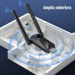 5400Mbps USB WiFi Adapter for PC, WiFi 6 Tri-Band Receiver 6GHz/5GHz/2.4GHz, 2dBi WiF Antenna PC, Compatible with Laptop/Laptop/Tablet, Compatible with Windows 11/10 - Image 9