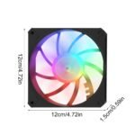 Computer Case Fans, Caseos Fan - RGB Silent Slim CPU Raders Raders for Home Work Game. - Image 6