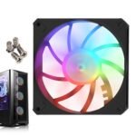 Computer Case Fans, Caseos Fan - RGB Silent Slim CPU Raders Raders for Home Work Game. - Image 8