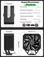 upHere gaming ARGB CPU Fan, 4 × F 6 mm Single Tower CPU Cooler, 120 mm PC Fans, Without Removing the Fan to Install it, CPU Heatsink, for AM4 AM5/Intel 2011/2066, up1KC4. - Image 6