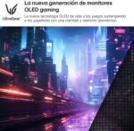 LG 34GS95QE-W Ultragear Monitor, 34", OLED WQHD, (3440x1440), 21:9, 240Hz, 0.03ms, F-Rated, Micro Lens Array+ Technology, DisplayHDR True Black 400, White - Image 3