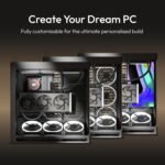 HAVN HS 420 VGPU Dual Chamber ATX Mid Tower PC Case Black | PCIe 5.0 Vertical GPU Kit, 11x 140mm Fans & 3X 420mm Radiator Support, SimpliCable Management, Tempered Glass, PWM Fan Hub - Imagen 7