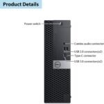 Dell Optiplex 7050 SFF Desktop Computer (Intel Core i5-6500, 16GB RAM, 256GB SSD, WiFi, Bluetooth, US Keyboard, Windows 11 Pro (Renewed) - Imagen 3