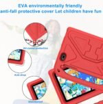 Tablet 7 Inches, Android 14 Tablet with 5G Wi-Fi 6, 10GB RAM+64GB ROM(512GB SD), Octa-Core/Widevine L1/Parental Control/BT 5.0/3500mAh, Protective Anti-Shock EVA Protector, Red - Image 7