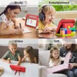 Tablet 7 Inches, Android 14 Tablet with 5G Wi-Fi 6, 10GB RAM+64GB ROM(512GB SD), Octa-Core/Widevine L1/Parental Control/BT 5.0/3500mAh, Protective Anti-Shock EVA Protector, Red - Image 8