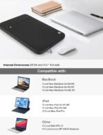 DOMISO Laptop Sleeve 13 Inch Computer, Case for MacBook Air 13 M4 M3 M2 2025, MacBook Pro M2, iPad, DELL,Lenovo, HP,ASUS Chromebook, Laptop PC Case Sleeve, with Accessories Pack, Black - Image 3
