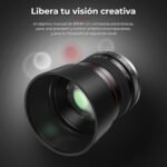 Lightdow E 85mm F1.8 Manual Lens for SONY E-Mount, Mirrorless Camera, Aluminium Body, Manual Focus Lens, Compatible with Sony FE Mount α, α9, A7, A7R, A7S, A6000, ZV-E10, A5100, Nex Series - Imagen 3