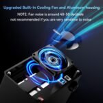 Aluminum Hard Drive Enclosure, 2 Bay Raid Enclosure with Fan Support SATA HDD/SSD 2.5/3.5 with USB A/C 3.0, Tool-Free HDD Enclosure, 4 Raid Modes - Imagen 5