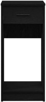Eleganz Armario para ordenador con cajón de madera – Armario de almacenamiento para oficina y oficina en casa (35 x 45 x 77 cm, negro) – Ideal para oficinas grandes - Image 4