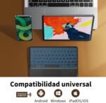 CACOE 10 Inch Wireless Bluetooth Touchpad Keyboard, Slim and Light Backlit for iPad, Android Samsung Tablet, Xiaomi Pad, Huawei, Lenovo, Black - Imagen 3