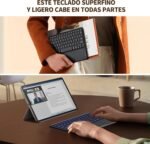 CACOE 10 Inch Wireless Bluetooth Touchpad Keyboard, Slim and Light Backlit for iPad, Android Samsung Tablet, Xiaomi Pad, Huawei, Lenovo, Black - Imagen 9