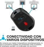 JLab GO Charge Wireless Mouse – Connection via Bluetooth or USB Receiver, Ergonomic Multi-Device, Compatible with Computer/Laptop/Mobile/Tablet, Rechargeable, Travel Design - Image 3