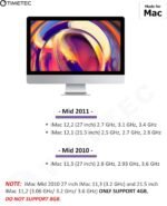 Timetec 32GB Kit (4x8GB) Compatible with Apple DDR3 1333MHz PC3-10600 CL9 for iMac (Mid 2010 27 Inch, Mid 2011 21.5/27 Inch) SODIMM Memory Module Mac RAM - Imagen 4