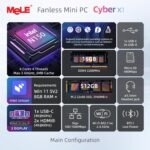 MeLE N150 Fanless Mini PC 16GB RAM LPDDR5 512GB SSD, Small Cyber X1 Desktop Computer with Win-11-Pro, Support Triple 4K Display via Dual HDMI and USB-C All-in-One - Imagen 5