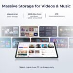 DOOGEE V Pad 5G Tablet 12 Inch Android 15, SIM 5G Mediatek 7050, 32(8+24) GB RAM+256GB ROM, 2.4K IPS 90Hz, 7mm Tablet with SIM, 8800mAh 18W/13MP+8MP/4 Speakers/WiFi6/FACE ID - Imagen 6