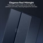 EooCoo Ultra Thin Case Compatible with MacBook Air 13 Inch M4 M3 M2 2025 2024 2022 Hard Shell for Mac Book Air 13.6 inch Case A3240 A3113 A2681 - Midnight Blue Matte Cover [Mac Midnight] - Image 3