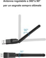 MT7601 USB WiFi Wireless Adapter for DVB-T2 S2 Decoder, 2dB, 150Mbps, USB 2.0 WiFi Dongle Receiver, 2.4G Wireless Network Card Adapter for Laptop Desktop PC - Imagen 5