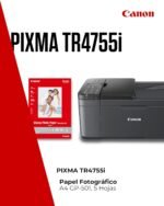 Canon Pixma TR4755i 4-in-1 Multifunction Printer, Compatible with Pixma Print Plan, Scan and Copy, WiFi, Automatic Double-Sided Printing, Black – Includes A4 Photo Paper GP-501, 5 Sheets - Image 3