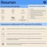 HP LaserJet Pro 4102fdn Multifunction Printer (Automatic Double-Sided Printing, Scanner, Fax, Gigabit Ethernet Network, USB 2.0, 1 USB Host, HP Smart App, Apple AirPrint, Mopria), Black and White - Imagen 5