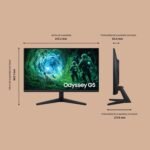 SAMSUNG LS27FG530EUXEN 27" QHD Odyssey G5 Gaming Monitor (2560 x 1440 16:9, 200Hz, 1ms, IPS Panel, HDR10, AMD FreeSync Premium, Black Equalizer), Black, 2025 Version - Image 10