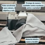 LENS-AID Camera wrap, lens, etc., Camera bag, DSLR protection, Digital Camera, Wrap Bag, grey, Casual - Image 4